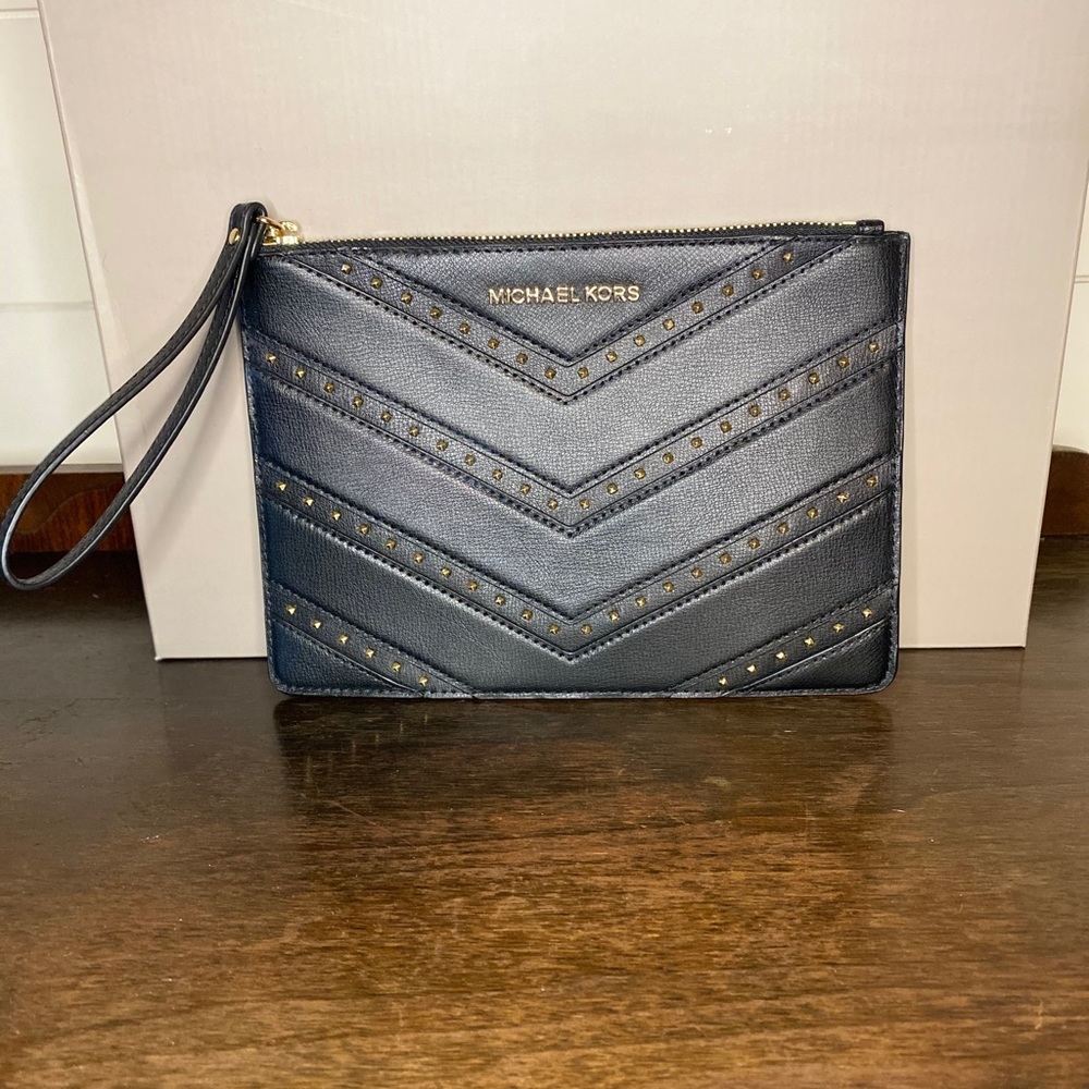 Michael Kors Gold Studded Wristlet